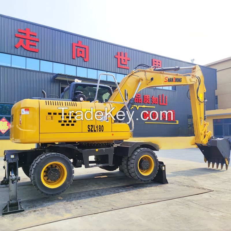 Factory Price 17ton 18ton heavy machinery Shanzhong SZL180 Wheel Excavator for sale