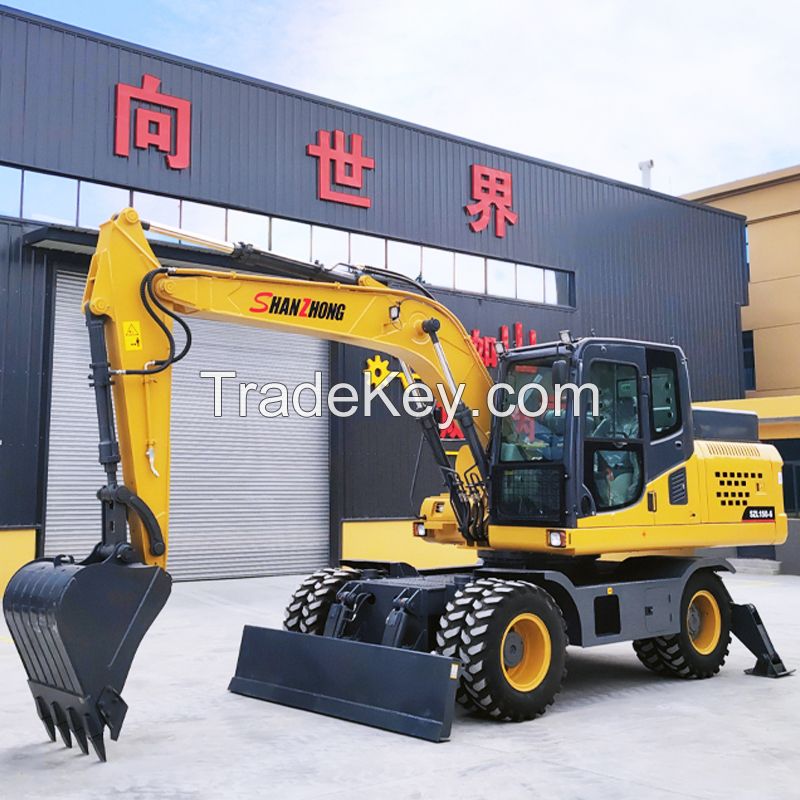 Shanzhong factory supply directly SZL150 13ton 14ton 15ton 0.6cbm Wheeled Excavator hot sale