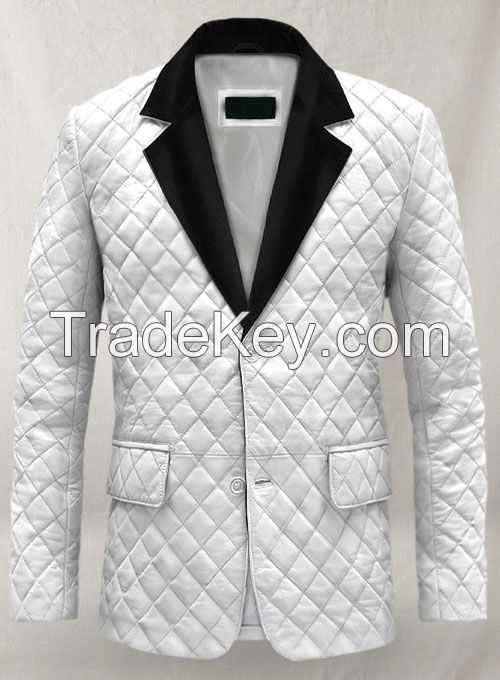 Bocelli Tuxedo Quilted Leather Blazer