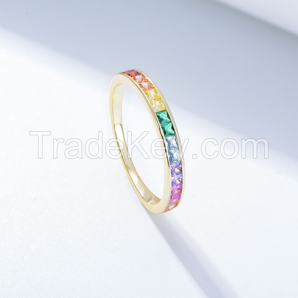 Sterling Silver Rainbow Ring