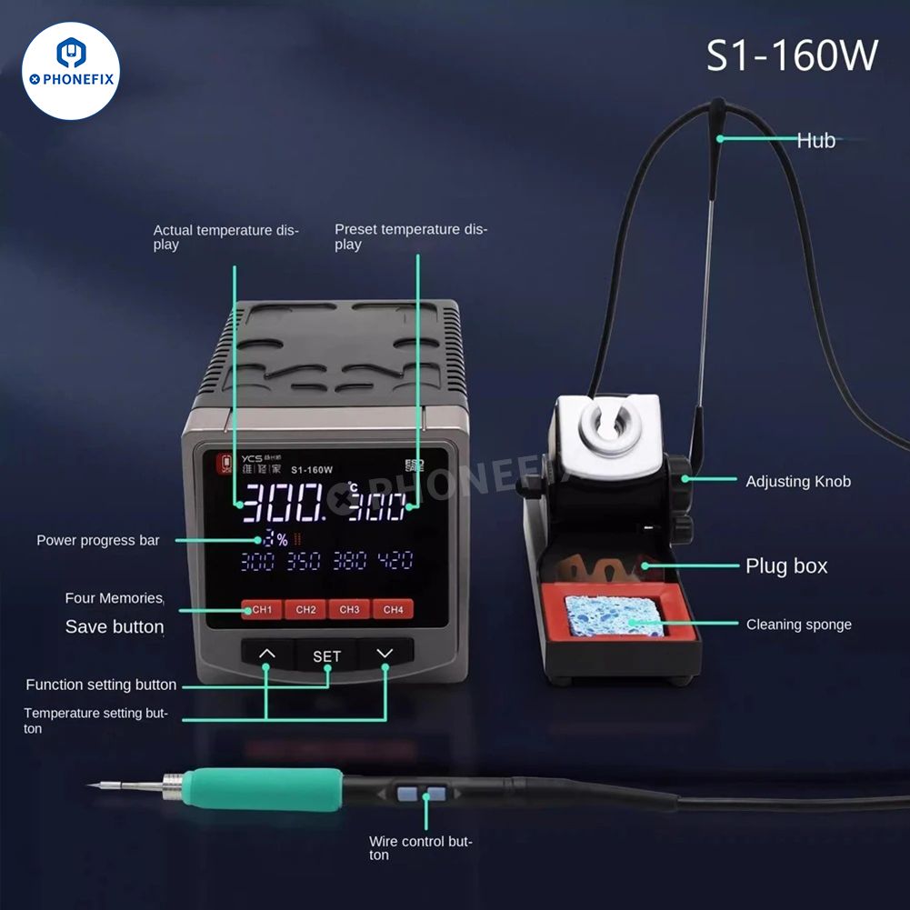 YCS S1-160W Automatic Sleep Soldering Iron Soldering Station