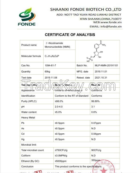 Beta-Nicotinamide Mononucleotide 99% NMN Anti-Aging Pure NMN