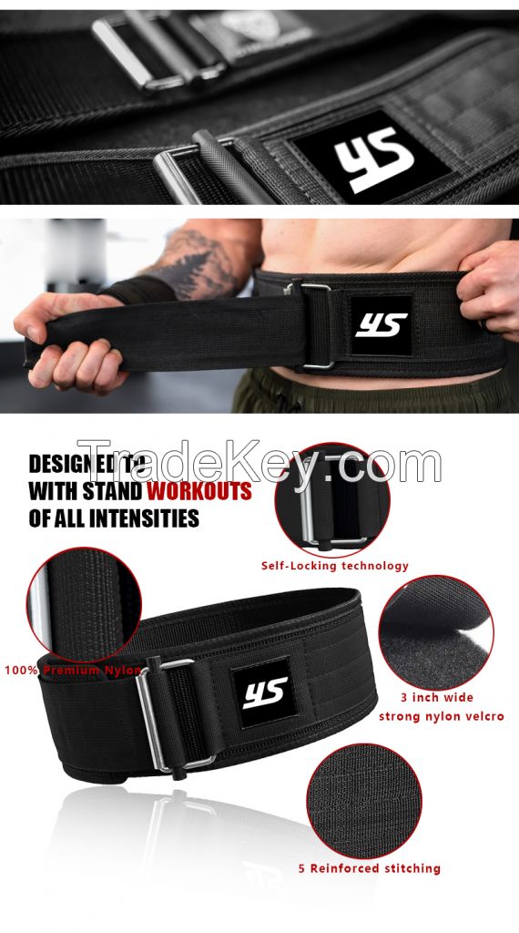 Self-Locking Weight Lifting Belt - Premium Weightlifting Belt for Serious Functional Fitness