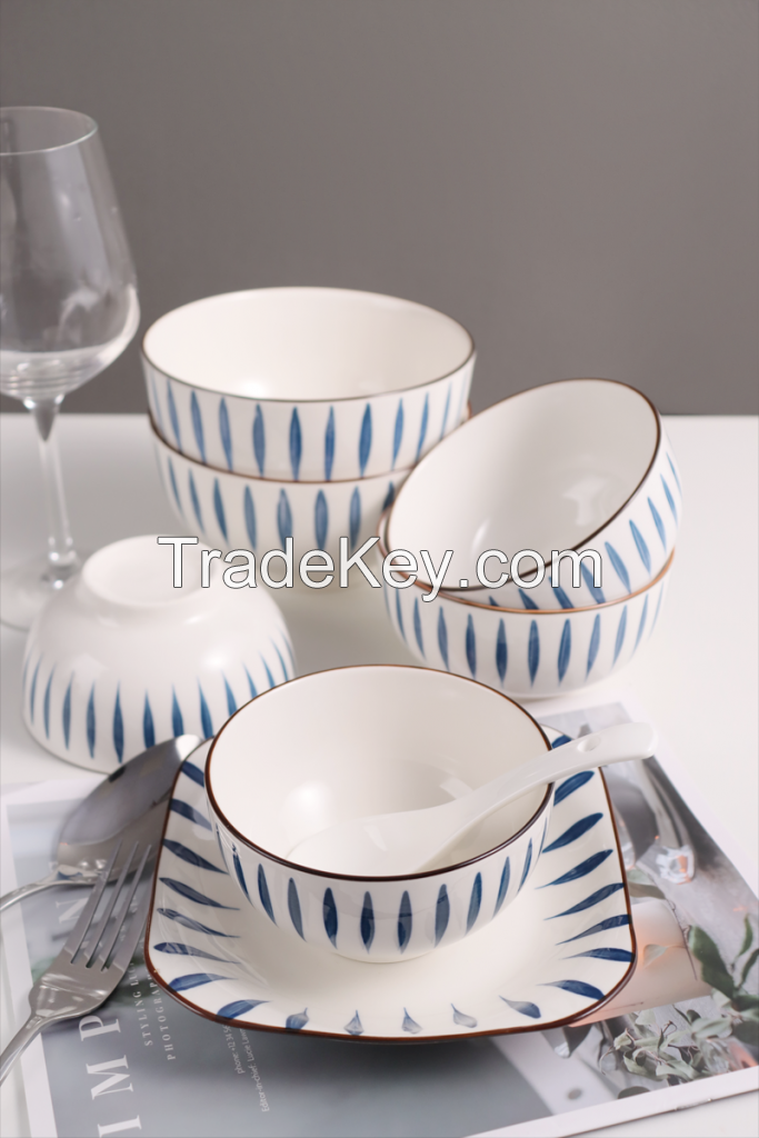 Meb CERAMICS Porcelain Bowls and Plates, Ktichen Dinner Sets