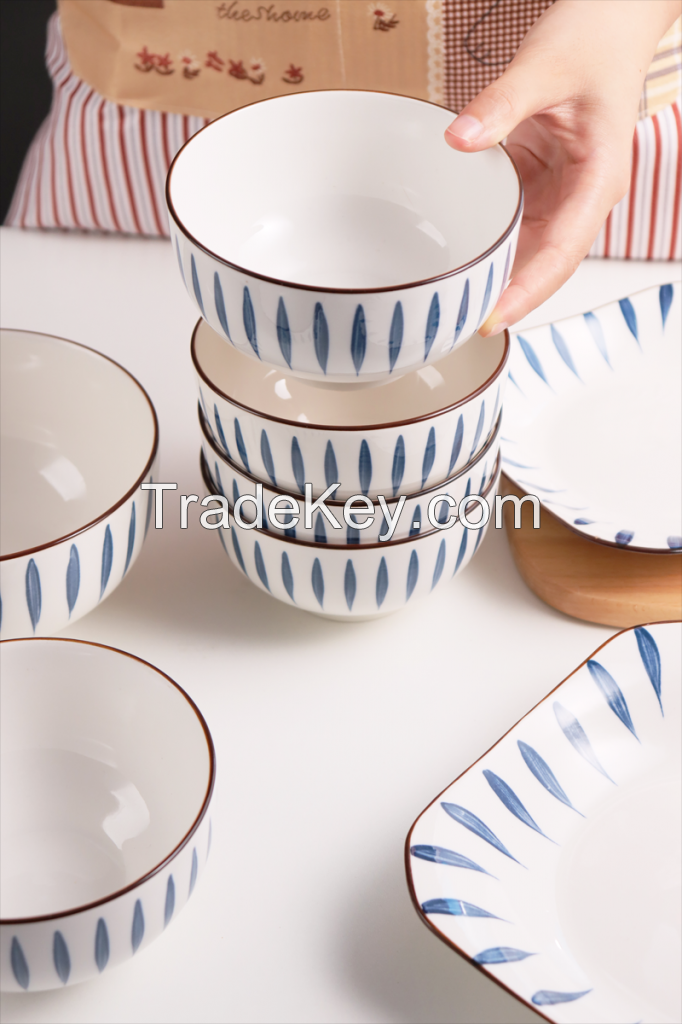 Meb CERAMICS Porcelain Bowls and Plates, Ktichen Dinner Sets