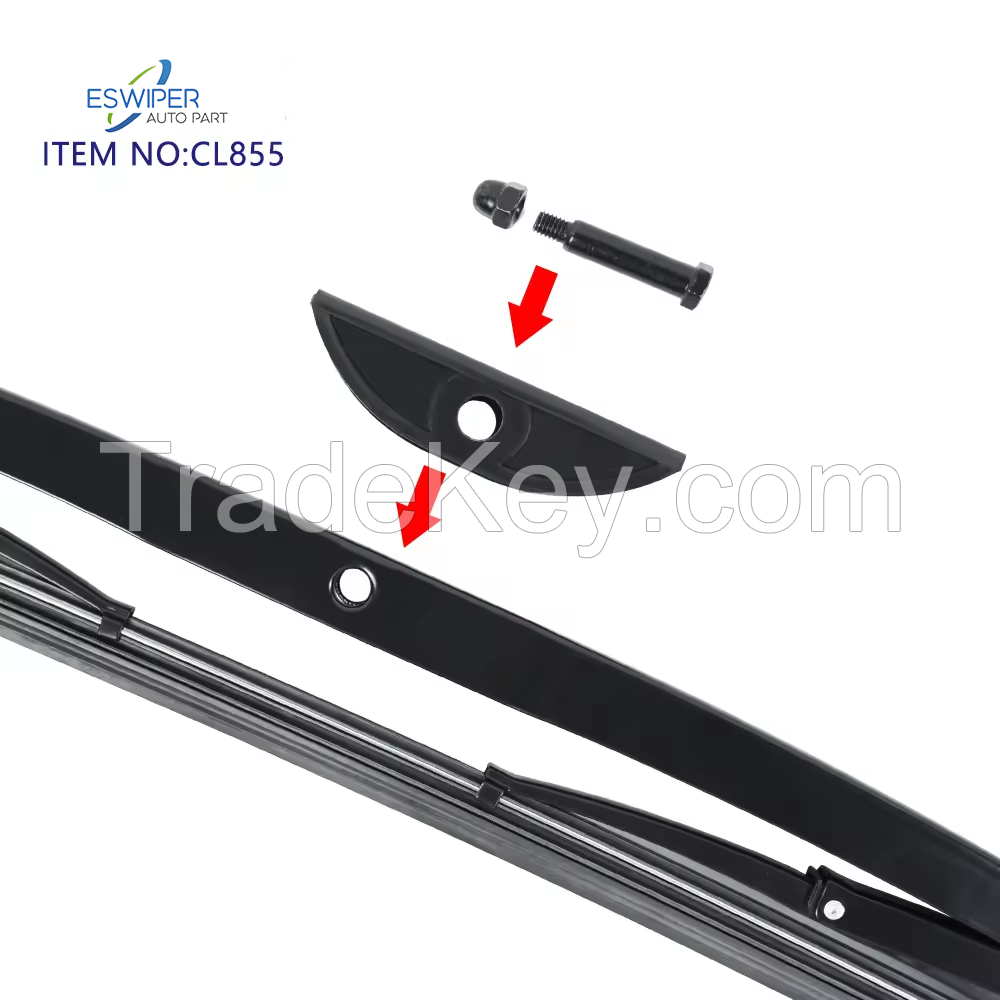 1000mm Car wiper factory natural rubber refill metal wiper blade for truck with one/two adapter