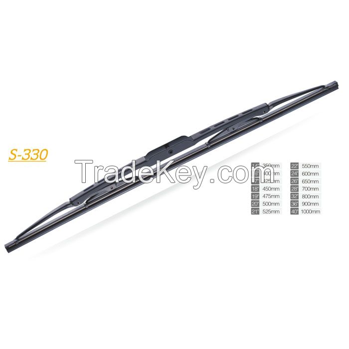 Metal Frame Windscreen Rubber Wiper Blades Universal Soft Frameless Assembly Chrome Auto Car Windshield Wipers