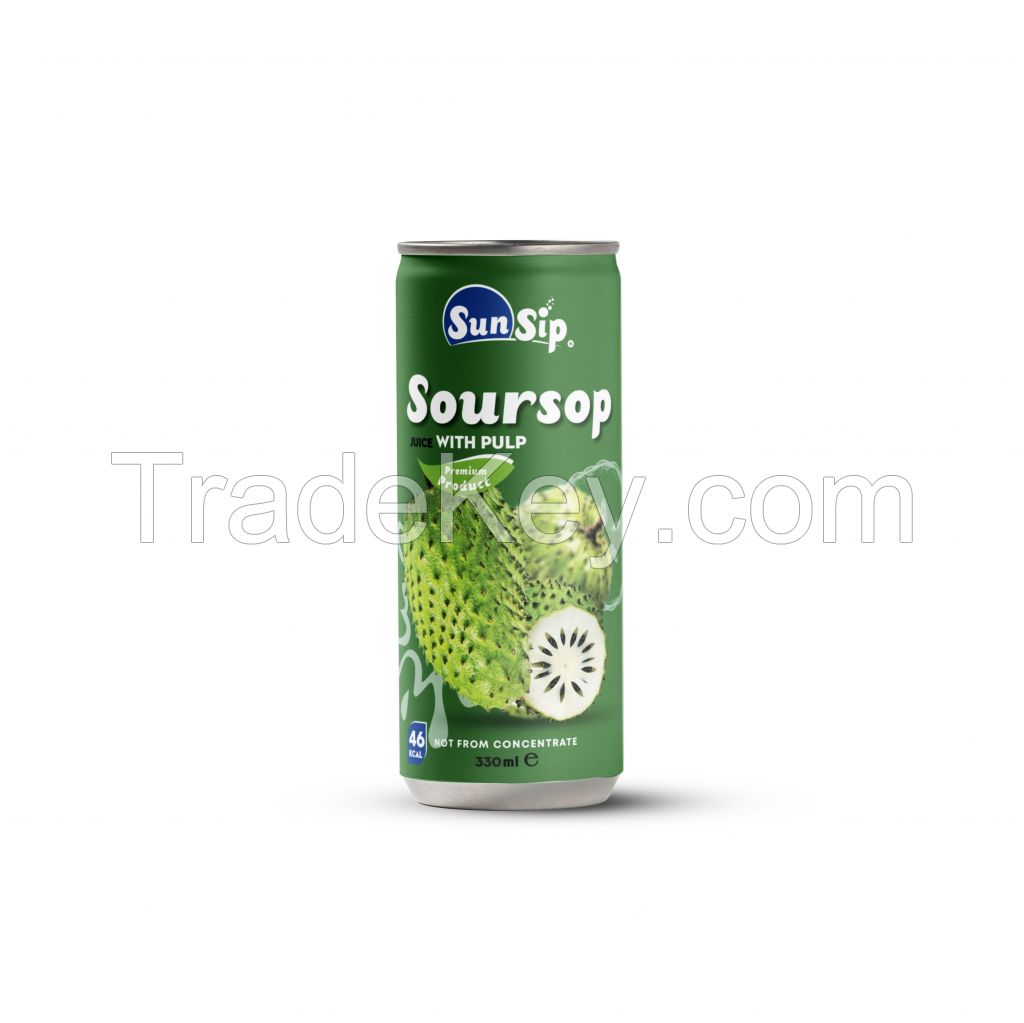 Sunsip 100% Soursop juice  with PULP 330ml