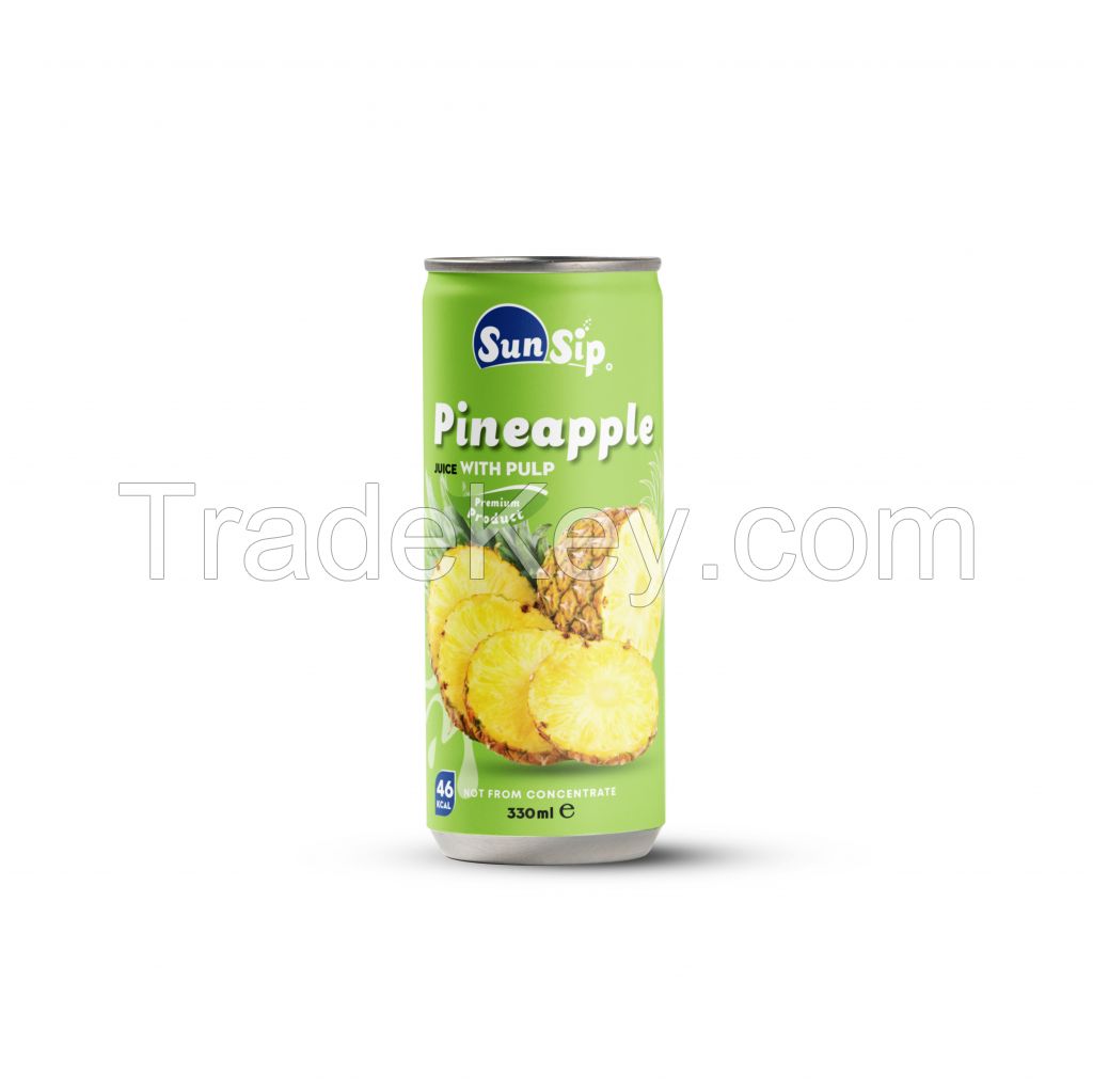 Sunsip 100% pineapple juice with PULP 330ml