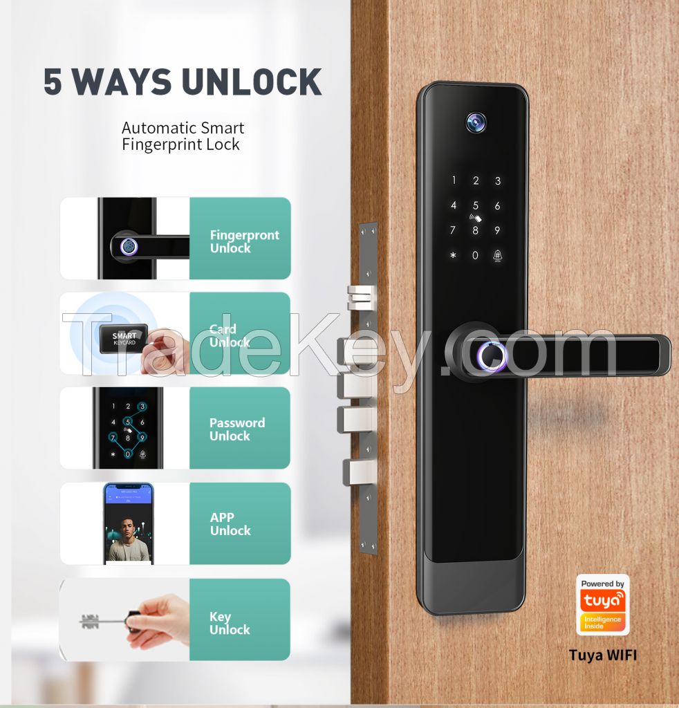 SZMYQ Tuya WiFi Smart Door Lock Smart Lock with Video Camera ( Cat eye )