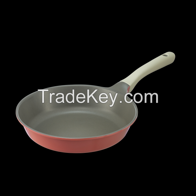 Omi Grey Marble Deep Frying Pan 24cm