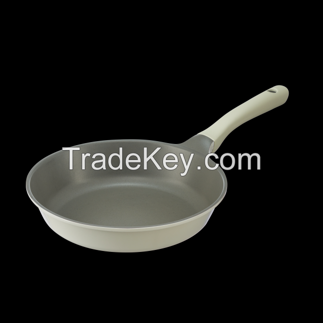 Omi Grey Marble Deep Frying Pan 24cm