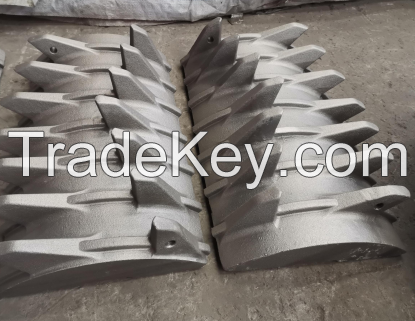 Tooth Plate Casting Parts for Crushing Machine, High Strengh Alloy Steel