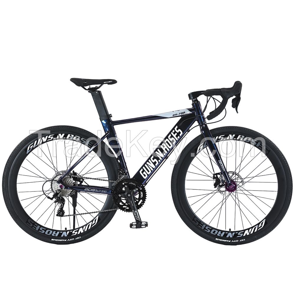 New Style Adult Aluminum Alloy RoadBike 14Speed 700c Wheels Lightweight RaceBicycle Dirt Bike for Men and Women