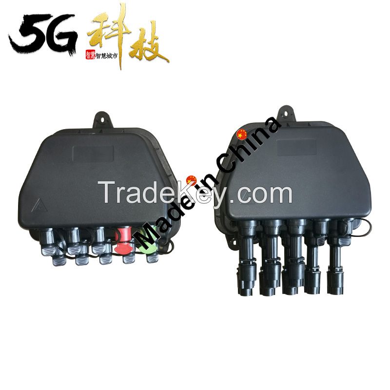 Pre-linked fiber optic splitter box with 8 fiber pre-linked cables for home use.  Pre-linked outdoor fiber optic splitter box.