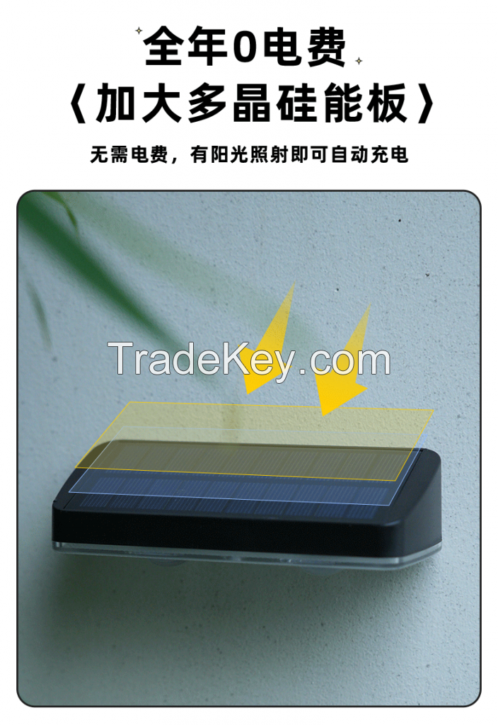 Solar LED wall light