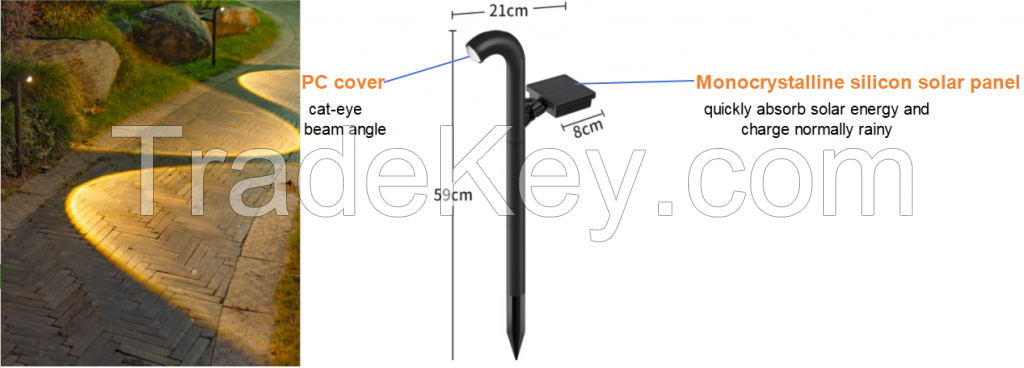 Solar led spike lawn light