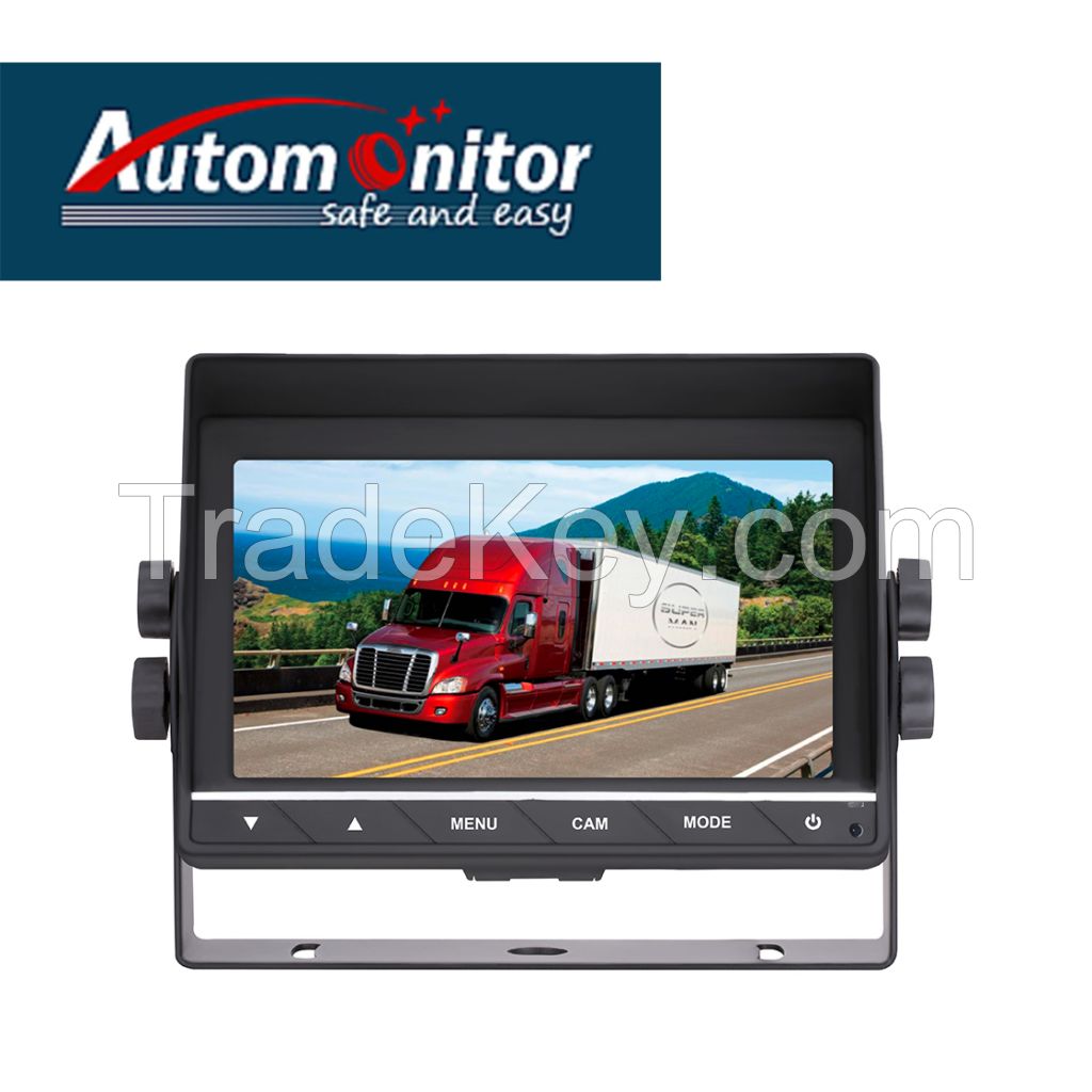 Touch Button Ahd 7 Inch Wired Monitor 1024X600 for Commercial Truck 