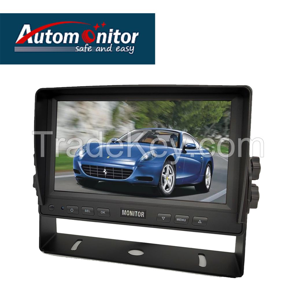 7 INCHES AHD REAR VIEW MONITOR, 2/3 CHANNELS VIDEO WITH AUDIO