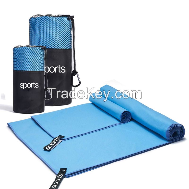 Portable Quick Dry Microfiber Sports Travel Outdoor Camping Towel Super Absorbent with Custom Logo