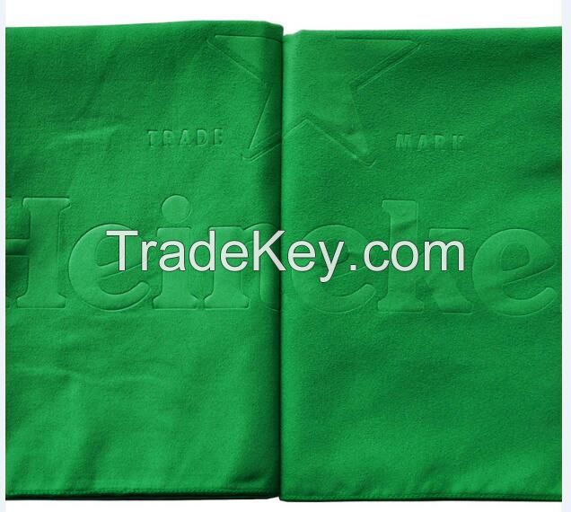 Custom Logo Embossed Microfiber Sports Towel Outdoor Towel Fast Drying Good absorbent with Custom Mesh Bag