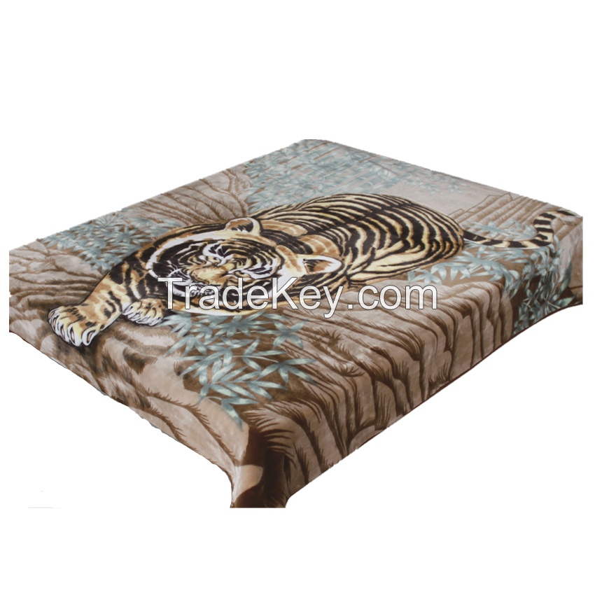 High Quality Double Ply Soft Embossed Raschel Mink Blanket From Korea