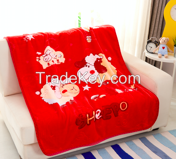 Wholesale 2ply korean blankets mink raschels double player raschel baby blanket for baby