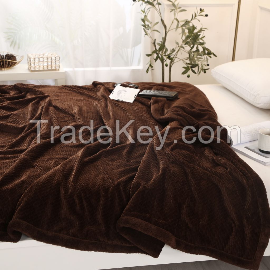 2024 New Wholesale Blanket Winter Sofa Cover Fashion Cartoon Custom Printed Flannel Blankets