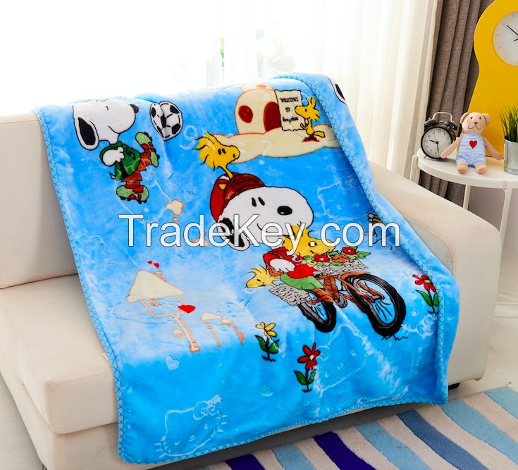 Custom Home Furniture Moving Burritos Heavy Thick Fluffy Polyester Soft Fleece Plush Flower Mink Throw Baby Raschel Blankets