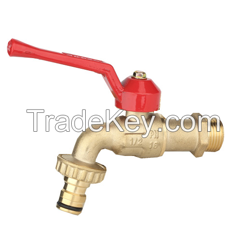 High quality SW type brass bibcock Red handle for bathroom faucets and garden use