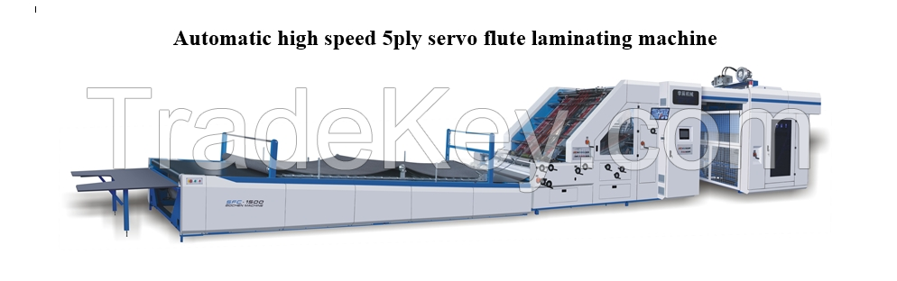 SFC Automatic high speed 5ply servo flute laminating machine