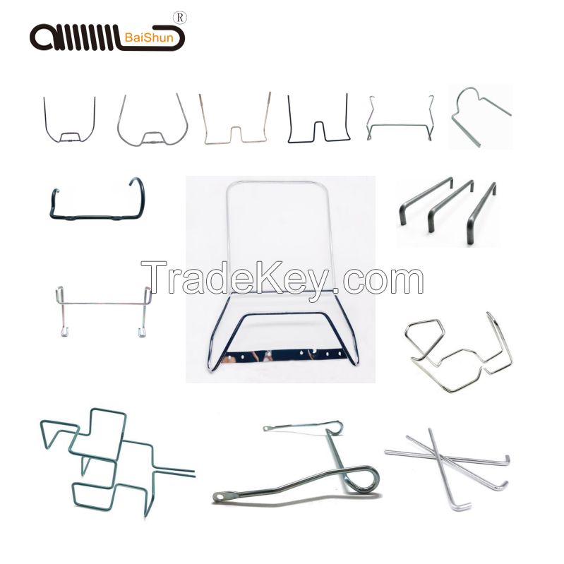 Custom Stainless Steel Metal Clip Auto Parts Springs Wire Forms Products 3D Bending CNC