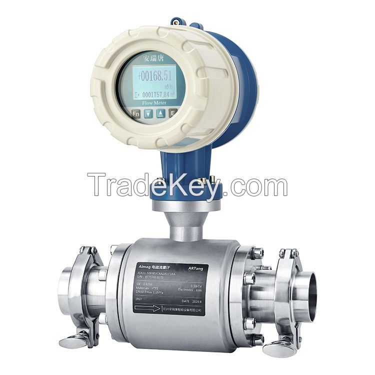 3-A Sanitary Tri-clamp Electromagnetic Flowmeter for Milk 