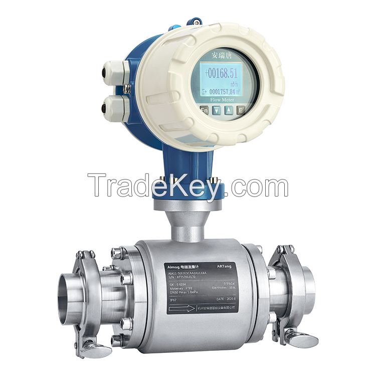 3-A Sanitary Tri-clamp Electromagnetic Flowmeter for Milk 