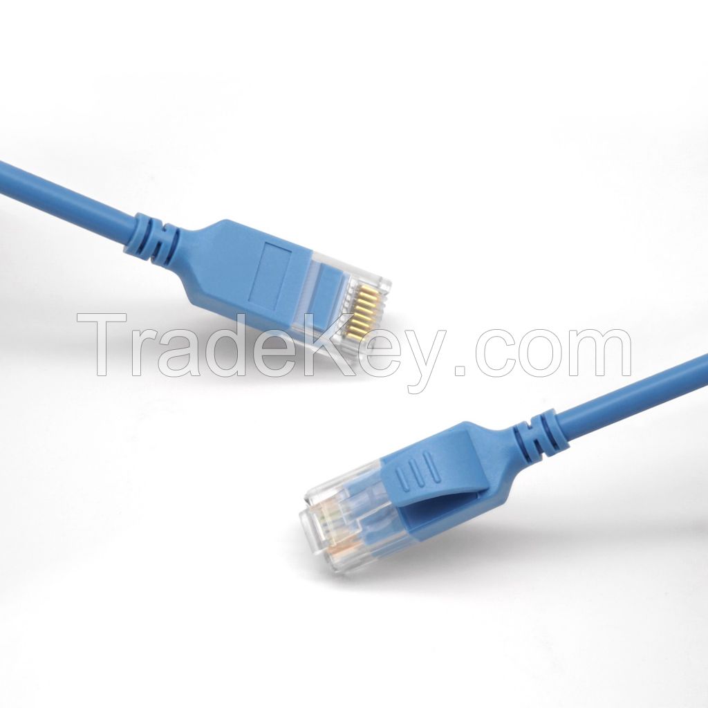 Good Quality 24AWG 26AWG 28AWG 30AWG 32AWG Cat6a Slim Patch Cord Round Internet UTP Shielding Cable Network Cable Outdoor