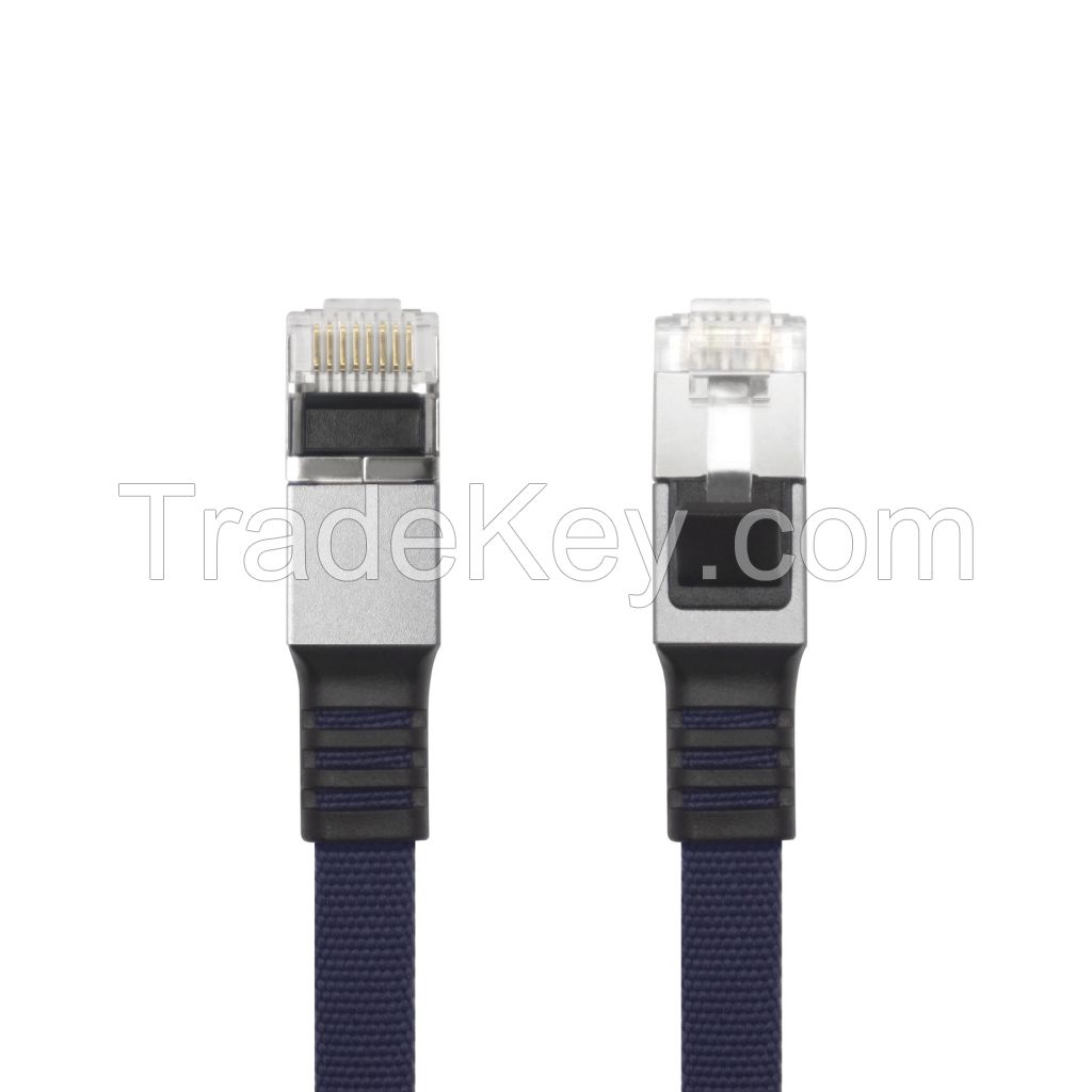 High Speed ODM/OEM Ethernet  Cable Cat6A Cat6 Cat7 Cat8 PVC  Flat cable lan for Telecommunications