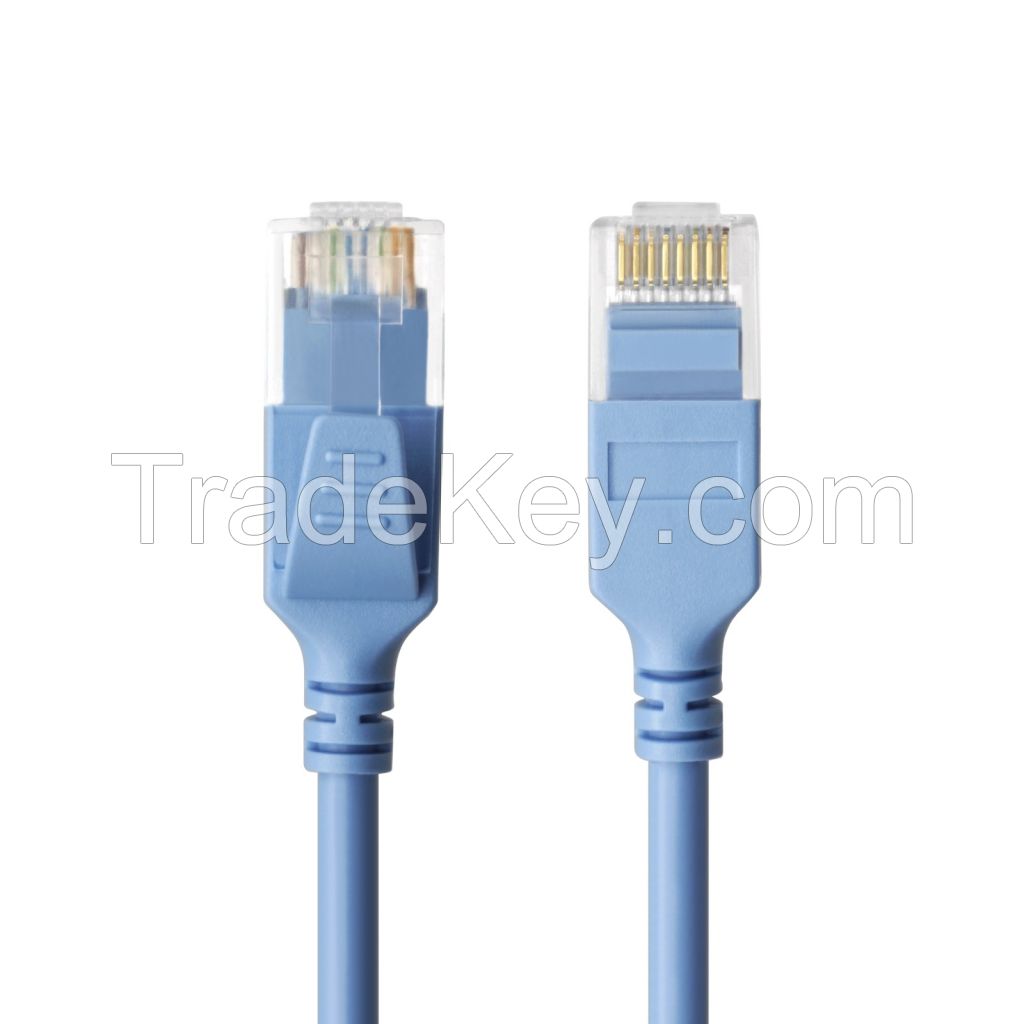 Good Quality 24AWG 26AWG 28AWG 30AWG 32AWG Cat6a Slim Patch Cord Round Internet UTP Shielding Cable Network Cable Outdoor