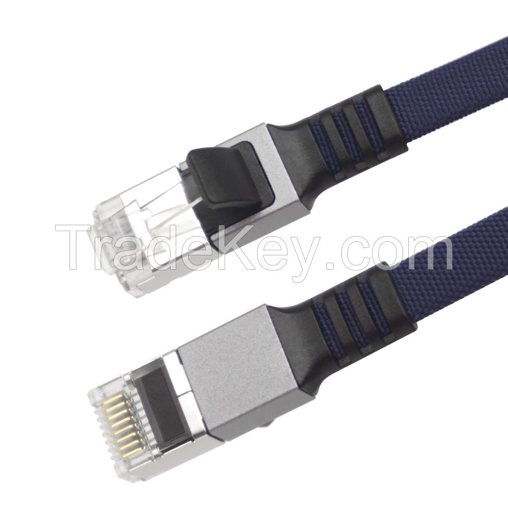 High Speed ODM/OEM Ethernet  Cable Cat6A Cat6 Cat7 Cat8 PVC  Flat cable lan for Telecommunications