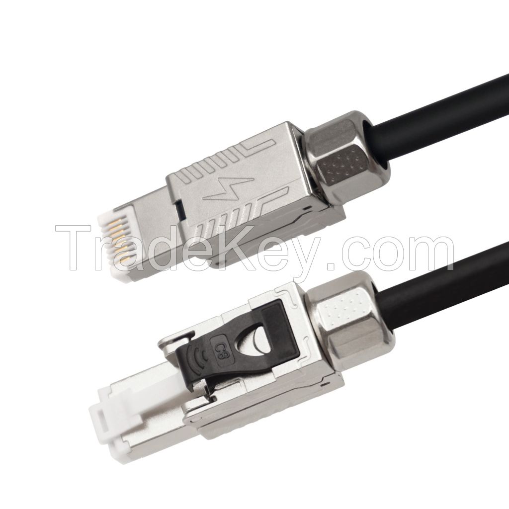 Factory Wholesale Ethernet Cable RJ45 CAT 8 SFTP Patch Cord Network Ethernet Lan Extension Cable for Home Office