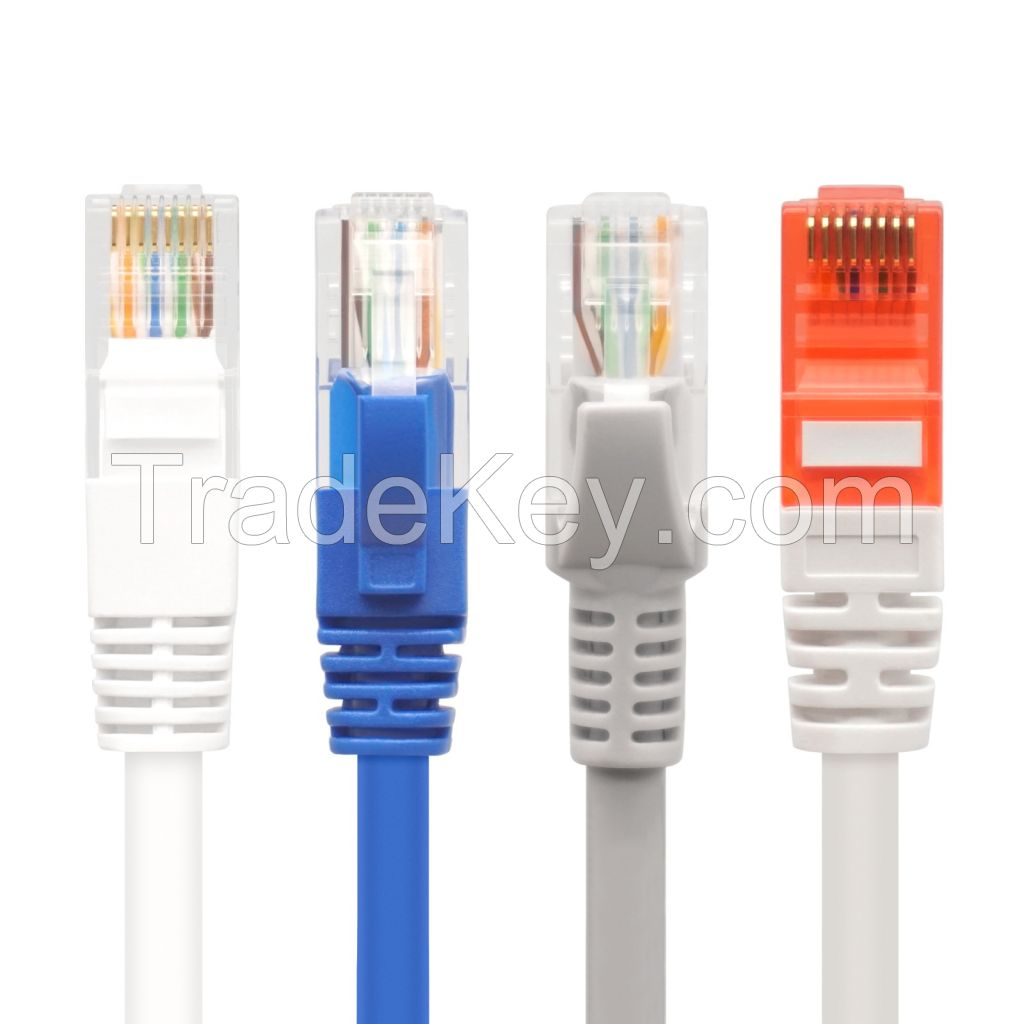 Custom Male to Male Lan Rj45 Patch Cord Cable  Utp 4 Twisted Pairs Network Cord Cat5e Cat6 Cat7 Ethernet Cable