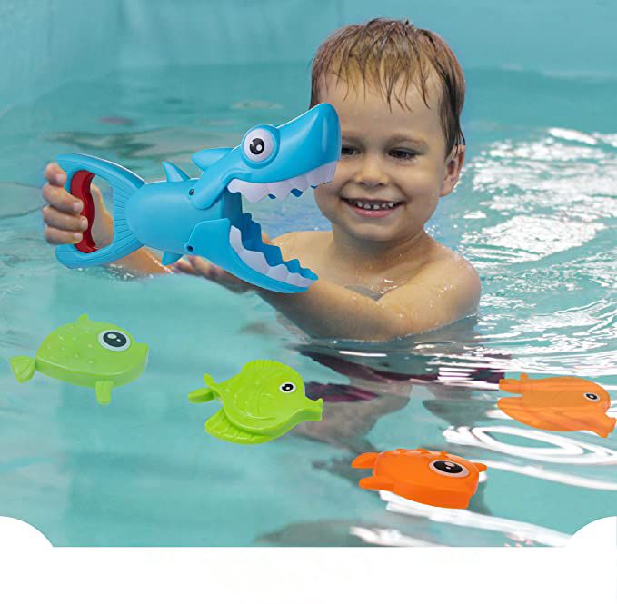 New Children's Swimming Pool Toy Shark Grabber, Catching Fish, Fishing, Playing in The Water Game Interactive Toy