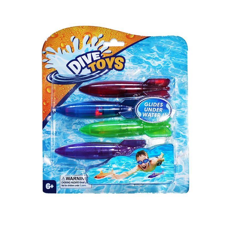 Children's Diving Toys, Torpedo Throwing with LED Lights, Summer Swimming Pool Parent-Child Interactive Water Play Toys