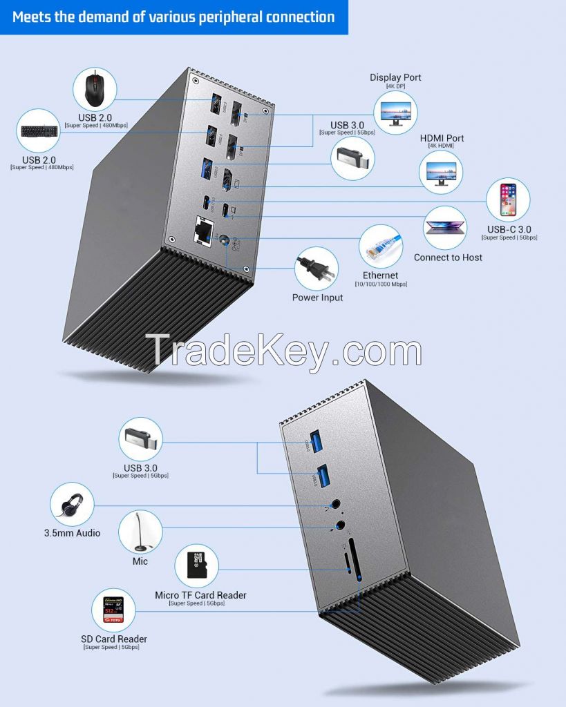 Subosen High Quality Aluminum High Speed Transmission Docking Stations