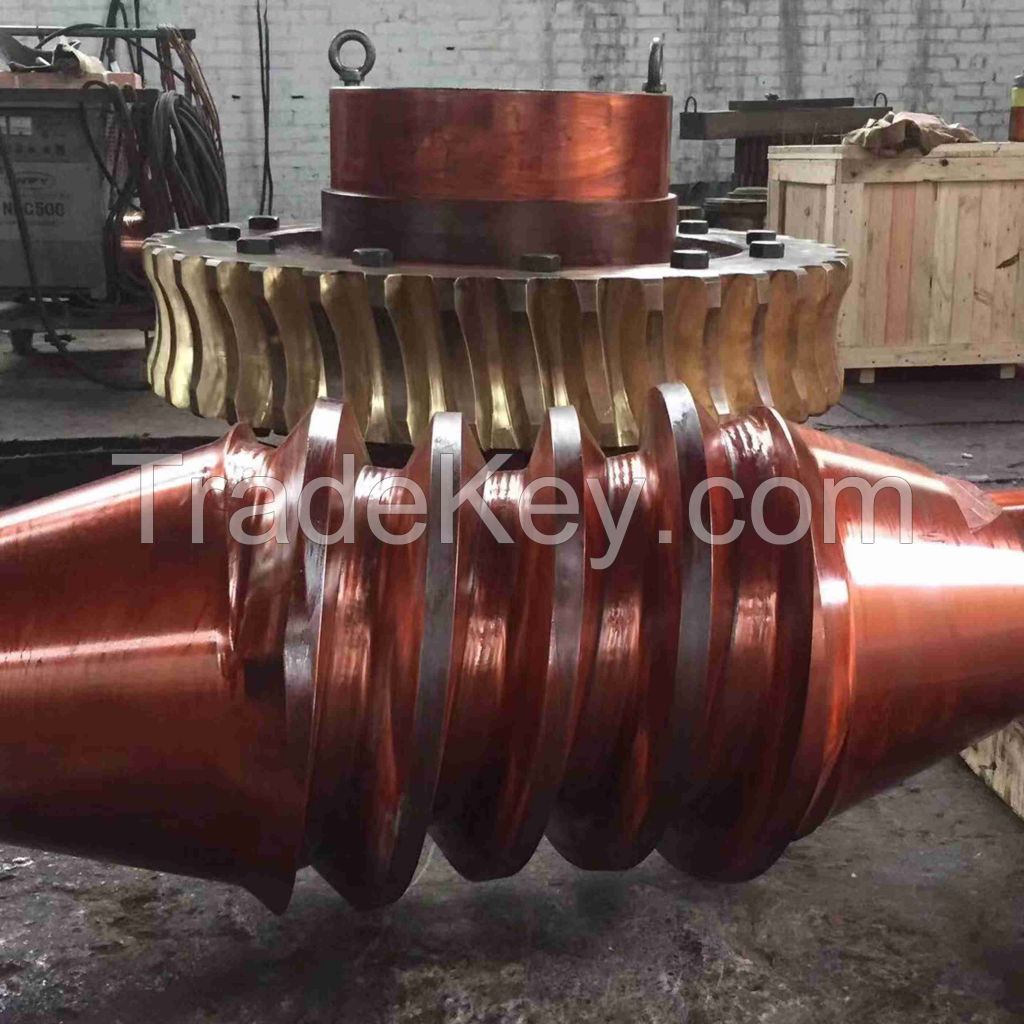 Heavy duty enveloping worm gear pair customized processing