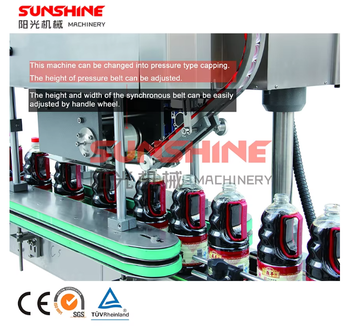 Automatic linear servo 4 wheels capping machine dietary supplement bottles capping system for 15-50mm caps