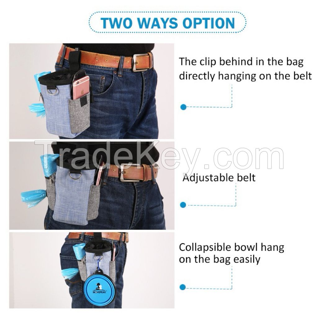 Dog training waist pack/pet food bag/training bag/dog snack bag/Portable dog bag/dog training bag for walking