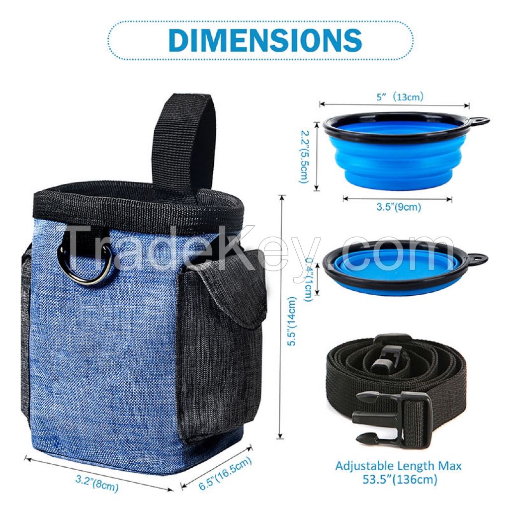 Dog training waist pack/pet food bag/training bag/dog snack bag/Portable dog bag/dog training bag for walking