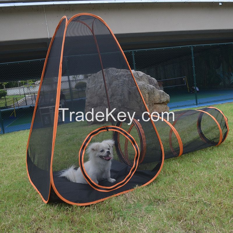 Pet carrier/Folding kennel/cat kennel/outdoor play channel/cat/dog enclosure/drill bucket