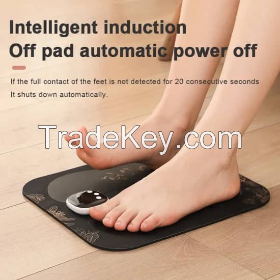 EMS foot massager electrical muscle stimulation bioelectric acupoints stimulator massage foot mat for neuropathy, varicose veins, plantar fasciitis, swollen feet, electrical muscle stimulation