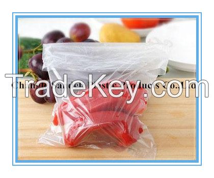 HDPE plastic flat food  bag on block